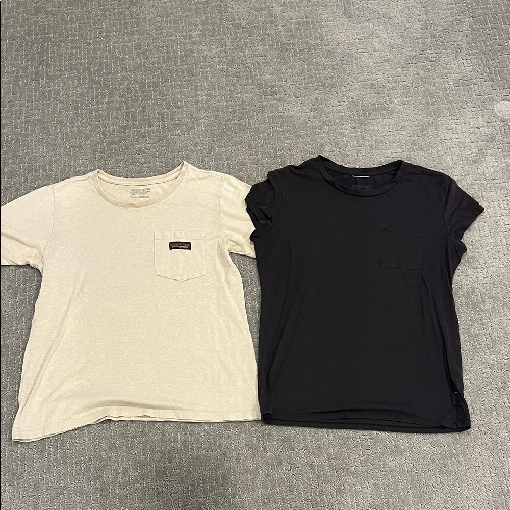 Two Women’s Patagonia Pocket Short Sleeve Tees